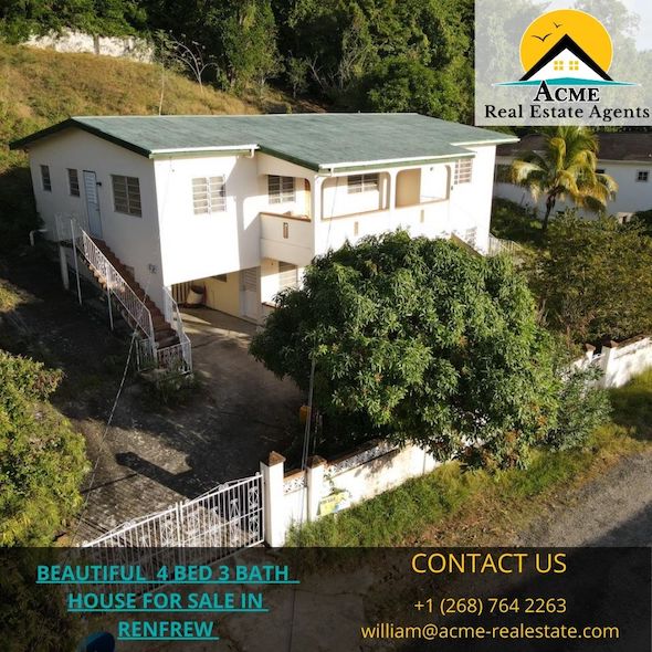 Antigua Real Estate Renfrew House for Sale